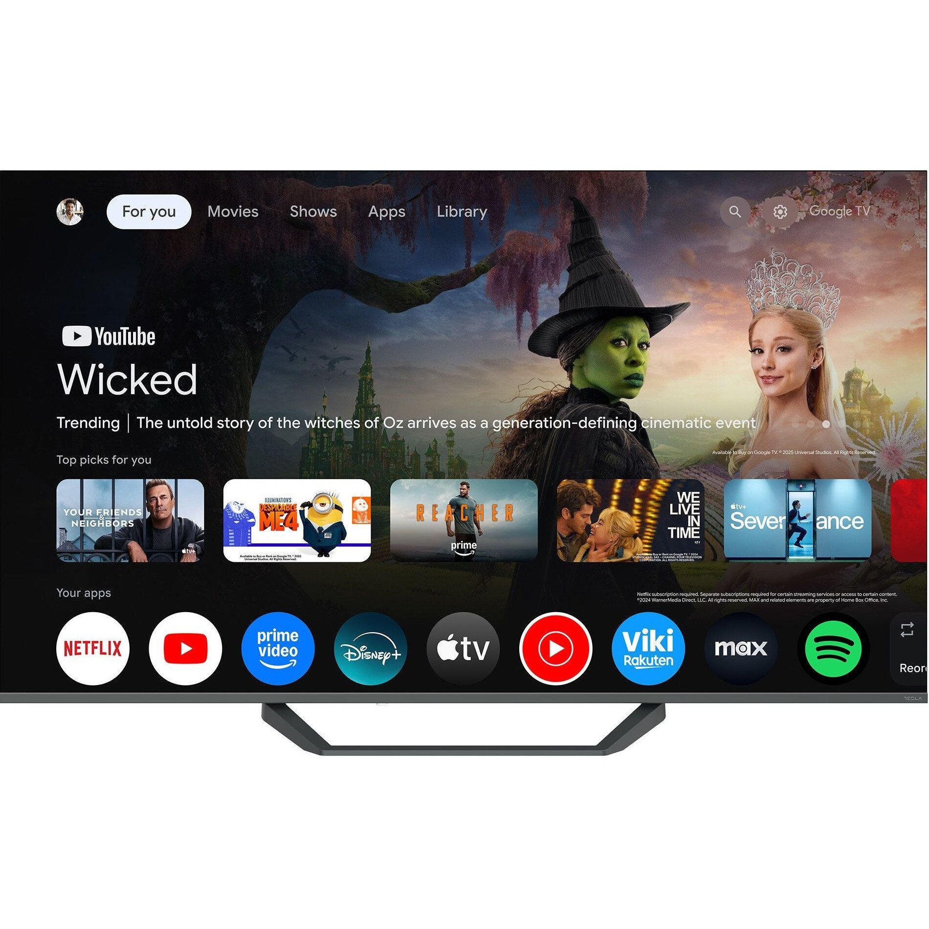 Televizor Smart Tesla - Q50E655GUS, 50inch, 4K, QLED, UltraHD, HDR10, Dolby vision, Google TV, gri