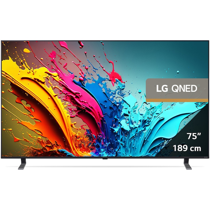 RESIGILAT: Televizor LG QNED 75QNED85T3C, 189 cm, Smart, 4K Ultra HD, 100 Hz, Clasa E