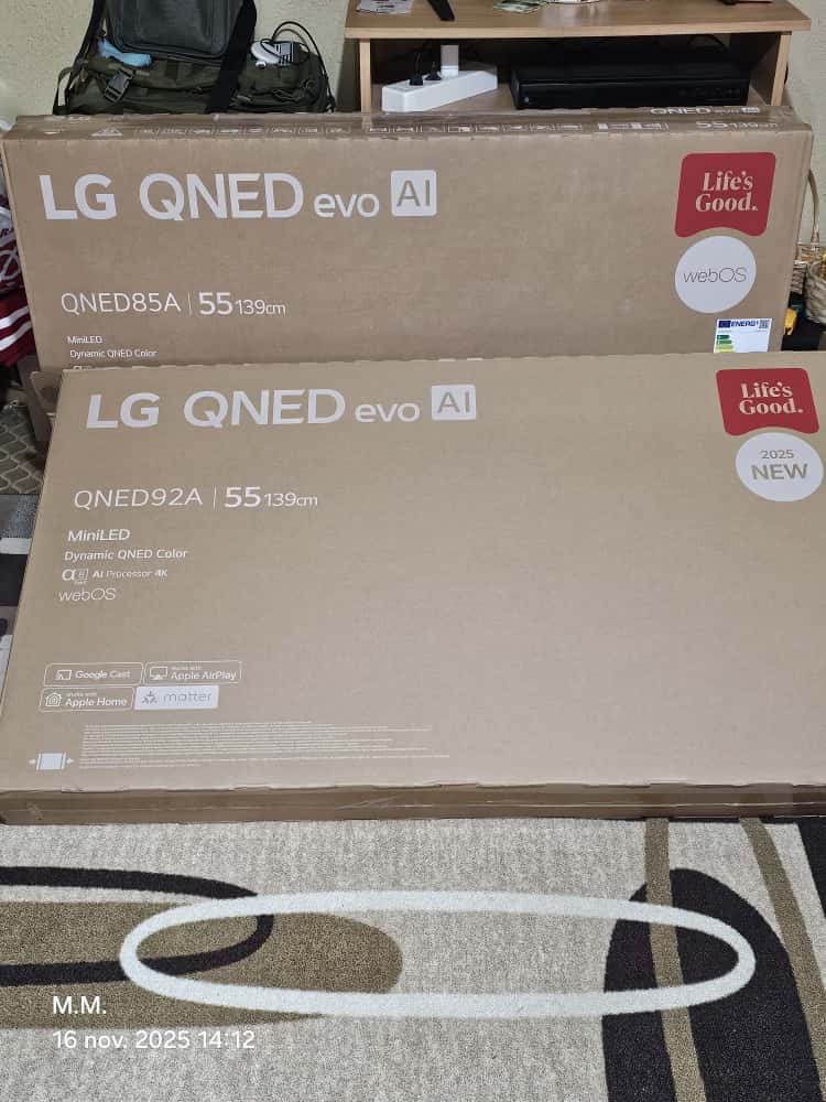 RESIGILAT: Televizor LG QNED evo MiniLED 55QNED93A6A, 139 cm, Smart, 4K Ultra HD, 100 Hz, Clasa G (Model 2025)
