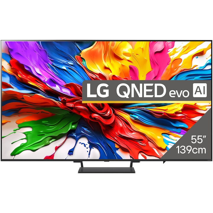 RESIGILAT: Televizor LG QNED evo MiniLED 55QNED93A6A, 139 cm, Smart, 4K Ultra HD, 100 Hz, Clasa G (Model 2025)