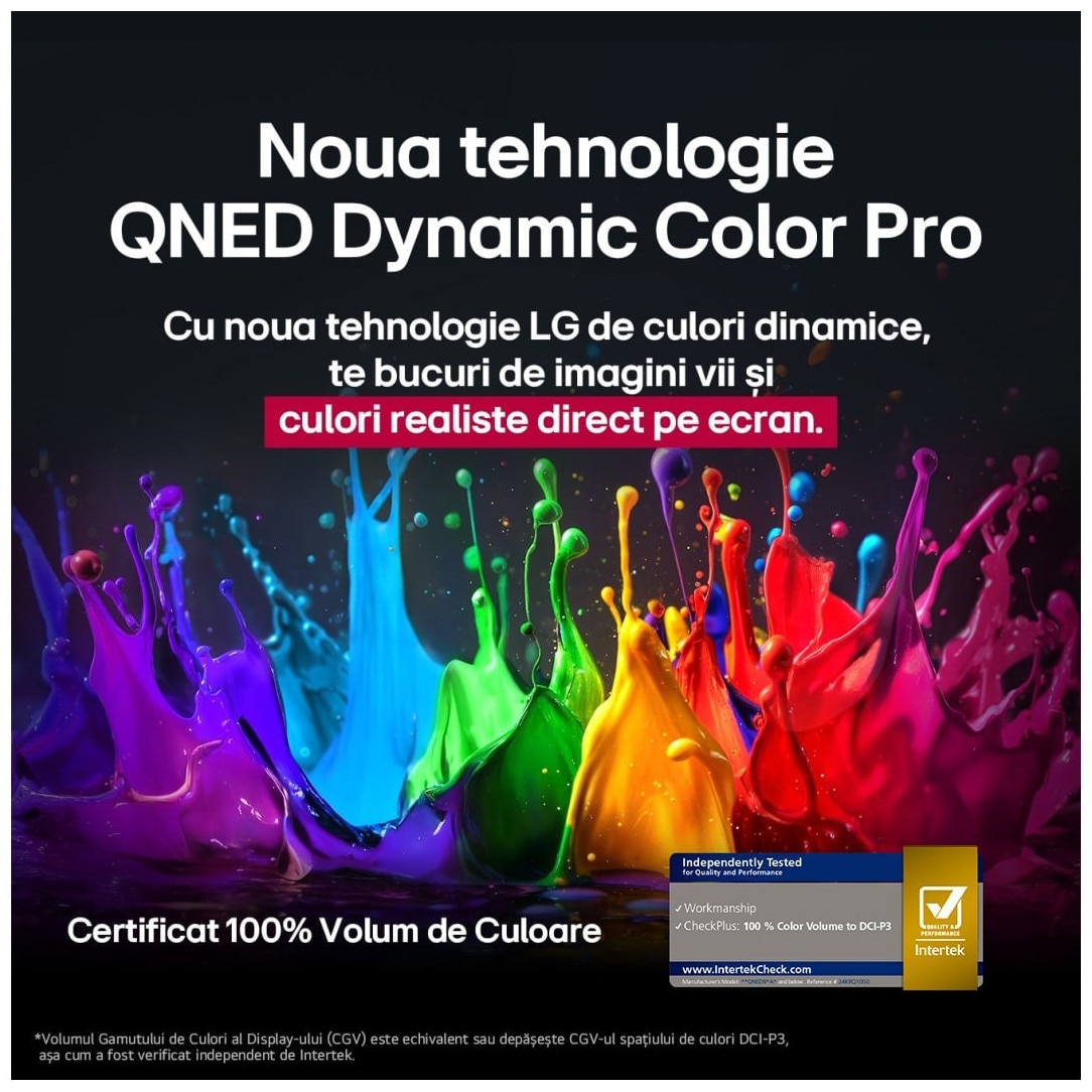 RESIGILAT: Televizor LG QNED evo MiniLED 55QNED93A6A, 139 cm, Smart, 4K Ultra HD, 100 Hz, Clasa G (Model 2025)