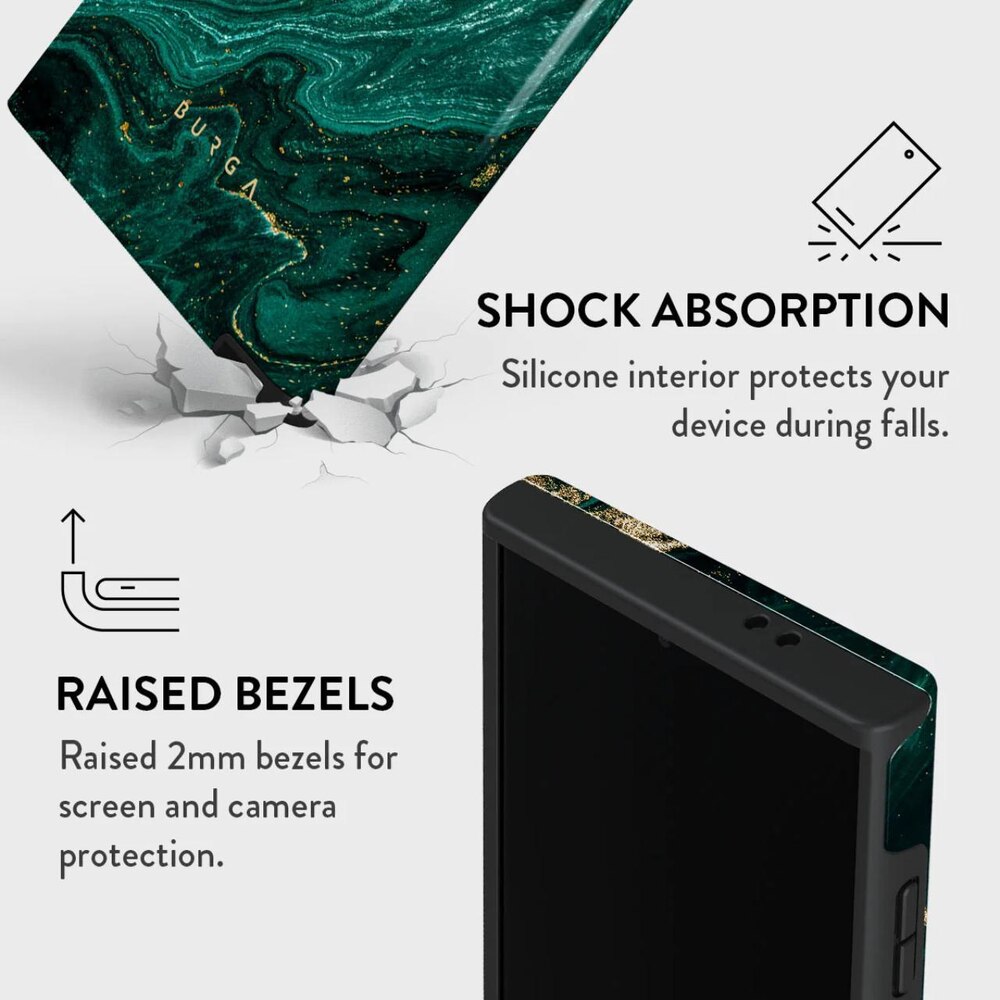 Husa Burga Dual Layer Emerald Pool compatibila cu Samsung Galaxy S24 Ultra