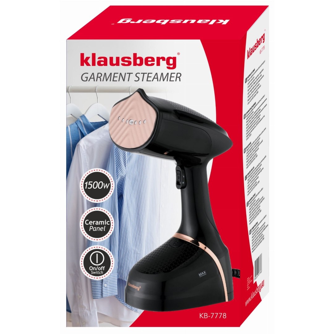 Aparat de calcat vertical Klausberg 1500W, 400ml, ceramica, compacta