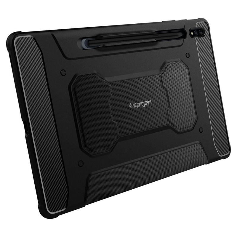 Husa Spigen Rugged Armor Pro compatibila cu Samsung Galaxy Tab S7 Plus / Tab S8 Plus 12.4 inch Black