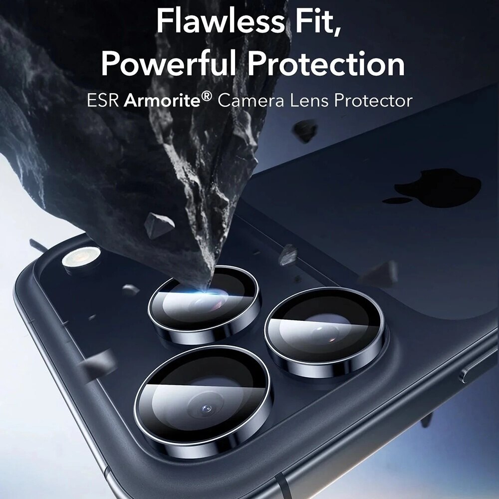 Folie Camera pentru iPhone 17 Pro / 17 Pro Max - ESR Armorite Camera Lens Protectors - Blue
