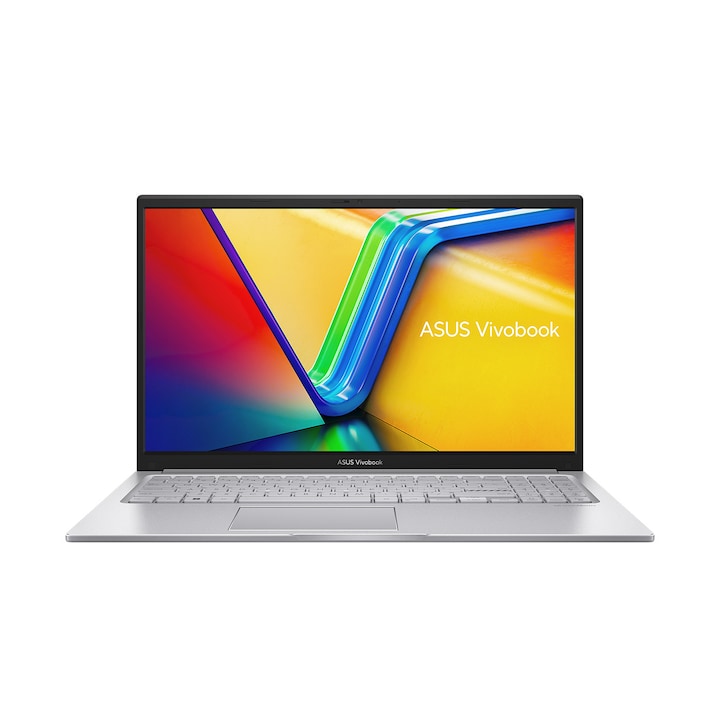 Laptop Asus Vivobook 15 X1504VA-BQ4595, X1504VA-BQ4595, 15.6", Intel Core 5 120U (10-core), Intel UHD Graphics, 16GB 4800MHz (1x 8GB onboard) DDR5, Argintiu