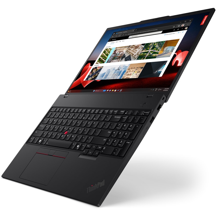 Laptop Lenovo ThinkPad T16 Gen 3 cu procesor Intel® Core™ Ultra 7 155U pana la 4.8 GHz, 16", WUXGA, IPS, 32GB DDR5, 1TB SSD, Intel® Graphics, Windows 11 Pro, Black, 3Y Premier Support