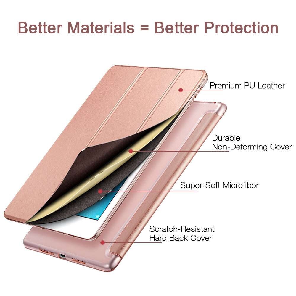 Husa de Protectie ESR Yippee pentru Apple iPad Air 3 10.5" 2019 , Functii Stand & Smart Sleep, Rose Gold