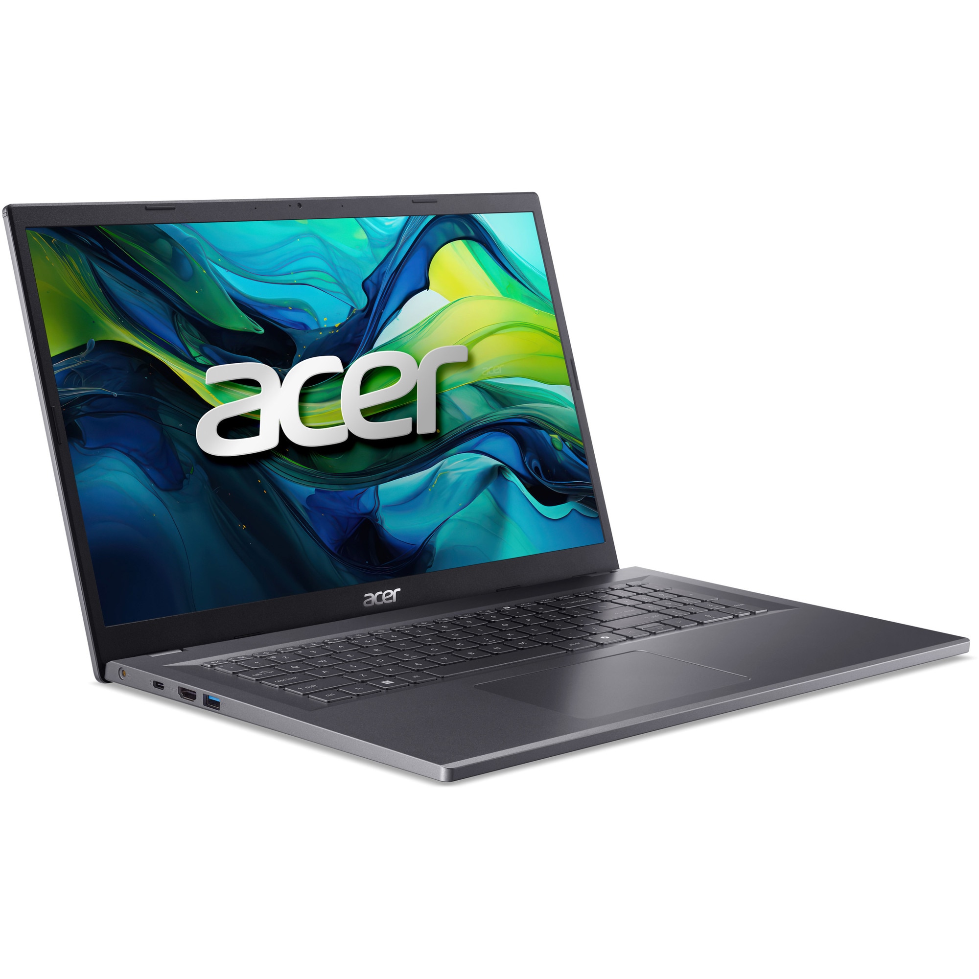 Laptop Acer Aspire 17 A17-51M-57GV cu procesor Intel® Core™ 5 120U pana la 5Ghz, 17.3" FullHD IPS, 16GB LPDDR5, 1TB SSD, Intel® Graphics, no Os, Steel Grey