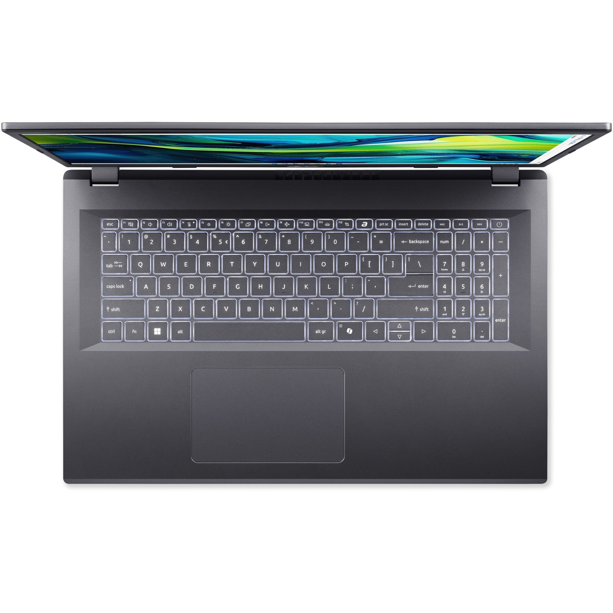 Laptop Acer Aspire 17 A17-51M-57GV cu procesor Intel® Core™ 5 120U pana la 5Ghz, 17.3" FullHD IPS, 16GB LPDDR5, 1TB SSD, Intel® Graphics, no Os, Steel Grey
