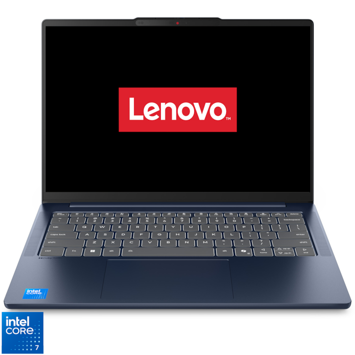 Laptop Lenovo IdeaPad Slim 5 14IRH10R cu procesor Intel® Core™ 7 240H pana la 5.2GHz, 14" WUXGA, IPS, 32GB DDR5 RAM, 1TB SSD, Intel® Graphics, No OS, Cosmic Blue