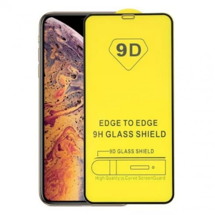 Folie Sticla Securizata, Flippy, Compatibila cu Apple iPhone 16 Pro, Full Cover 9D, HD, Margini Negre, Transparenta