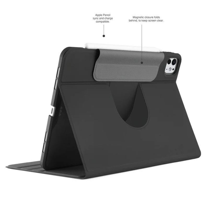 Husa flip cover Pipetto Origami No5 Folio compatibila cu iPad Pro 11 inch 2024, Black