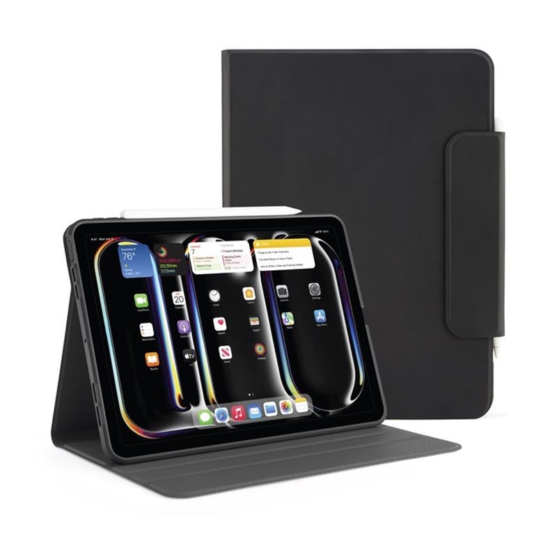 Husa flip cover Pipetto Origami No5 Folio compatibila cu iPad Pro 11 inch 2024, Black