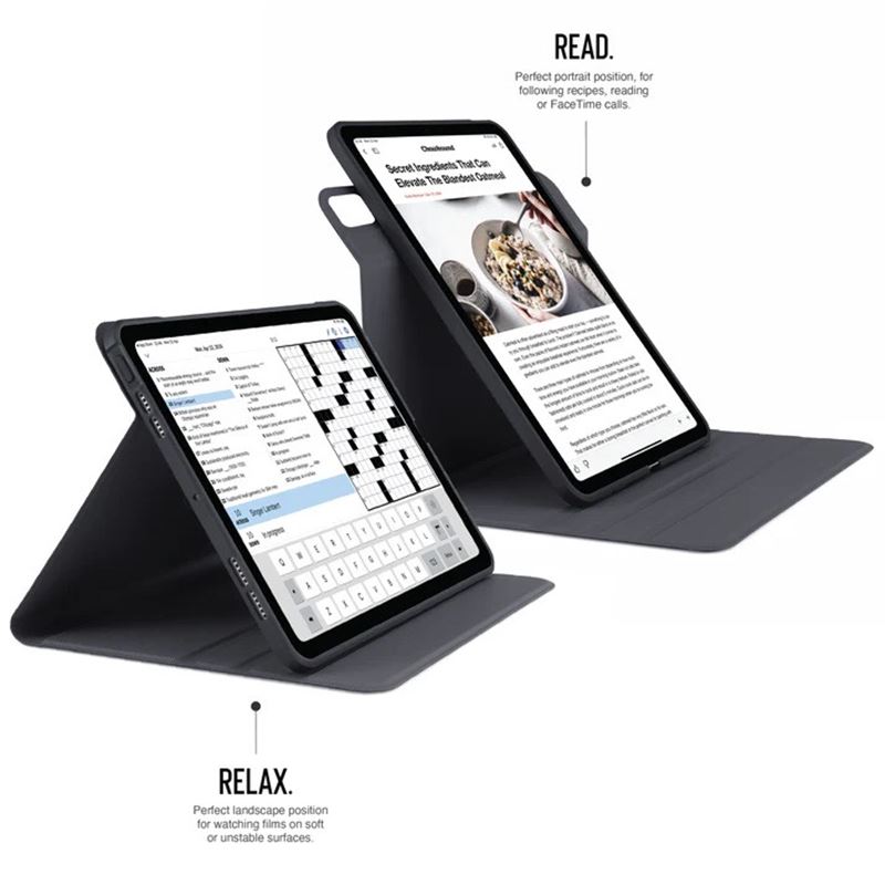 Husa flip cover Pipetto Origami No5 Folio compatibila cu iPad Pro 11 inch 2024, Black