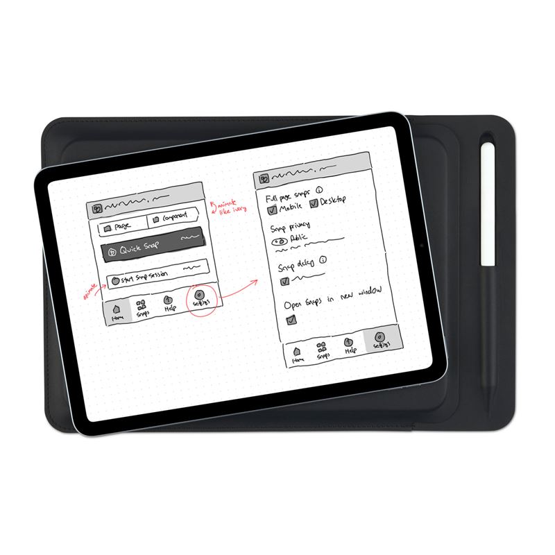 Husa Pipetto Ultra Slim compatibila cu iPad 11 inch, Black