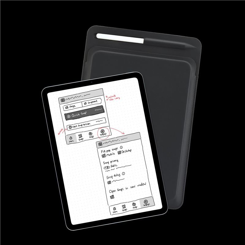 Husa Pipetto Ultra Slim compatibila cu iPad 11 inch, Black