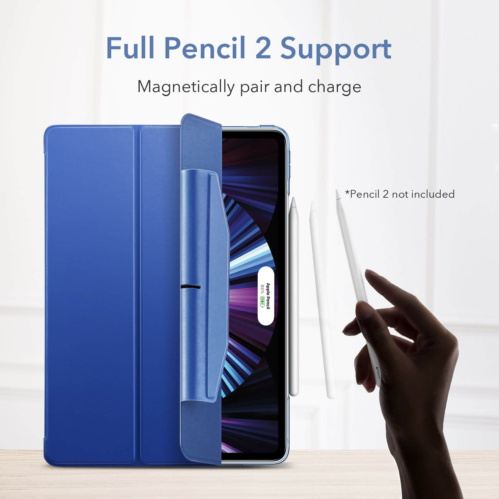 Husa tableta, ESR, cu inchidere, albastru inchis, pentru iPad Pro 12,9 2021/2022