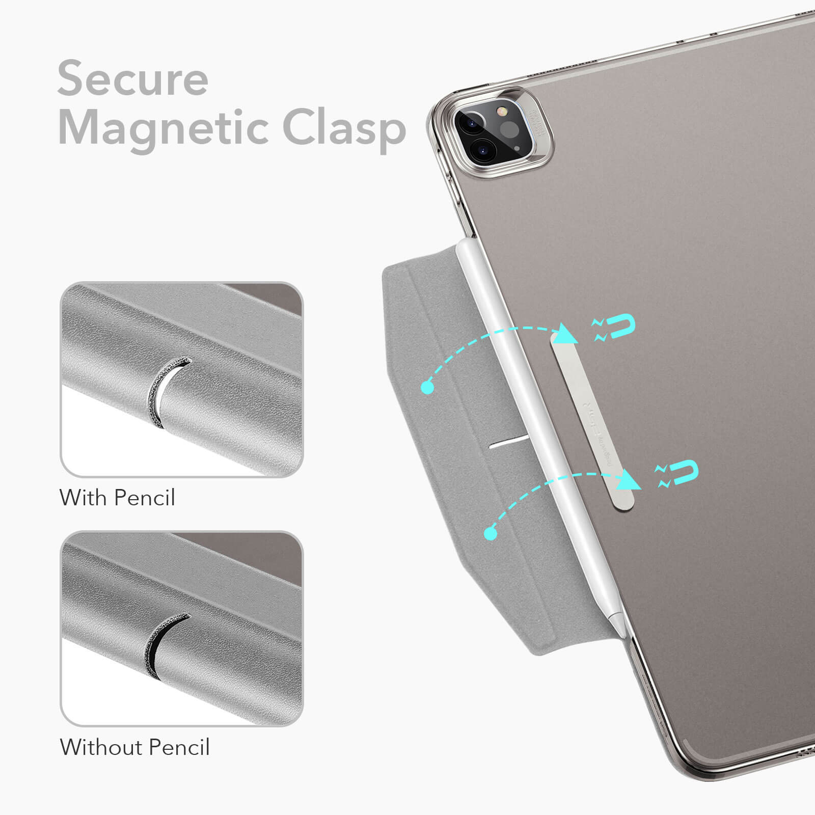 Husa tableta + Sticla Temperata, ESR, pentru iPad Pro 12,9 2021/2022