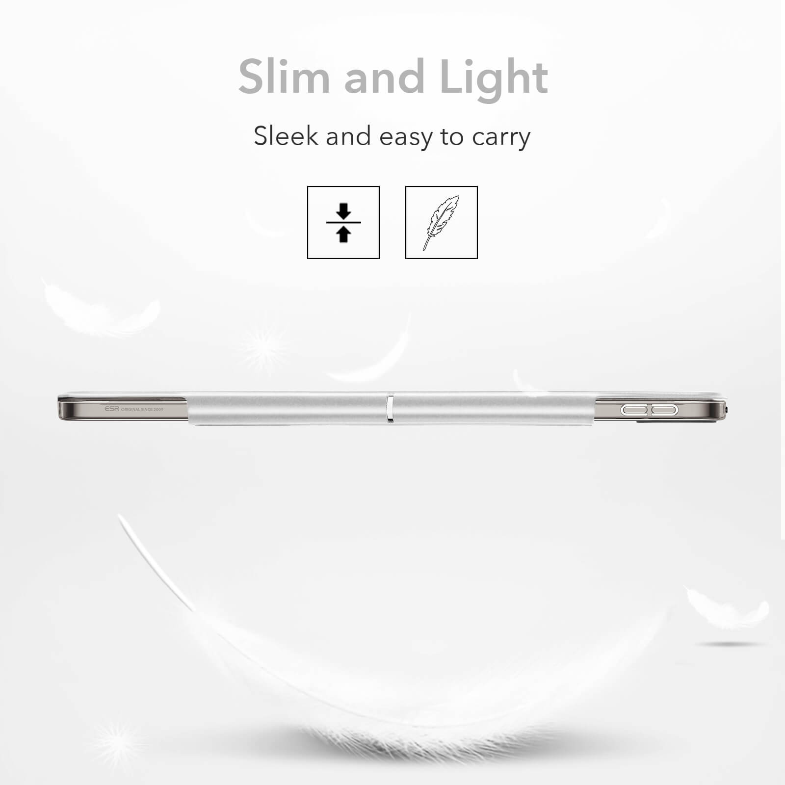 Husa tableta + Sticla Temperata, ESR, pentru iPad Pro 12,9 2021/2022