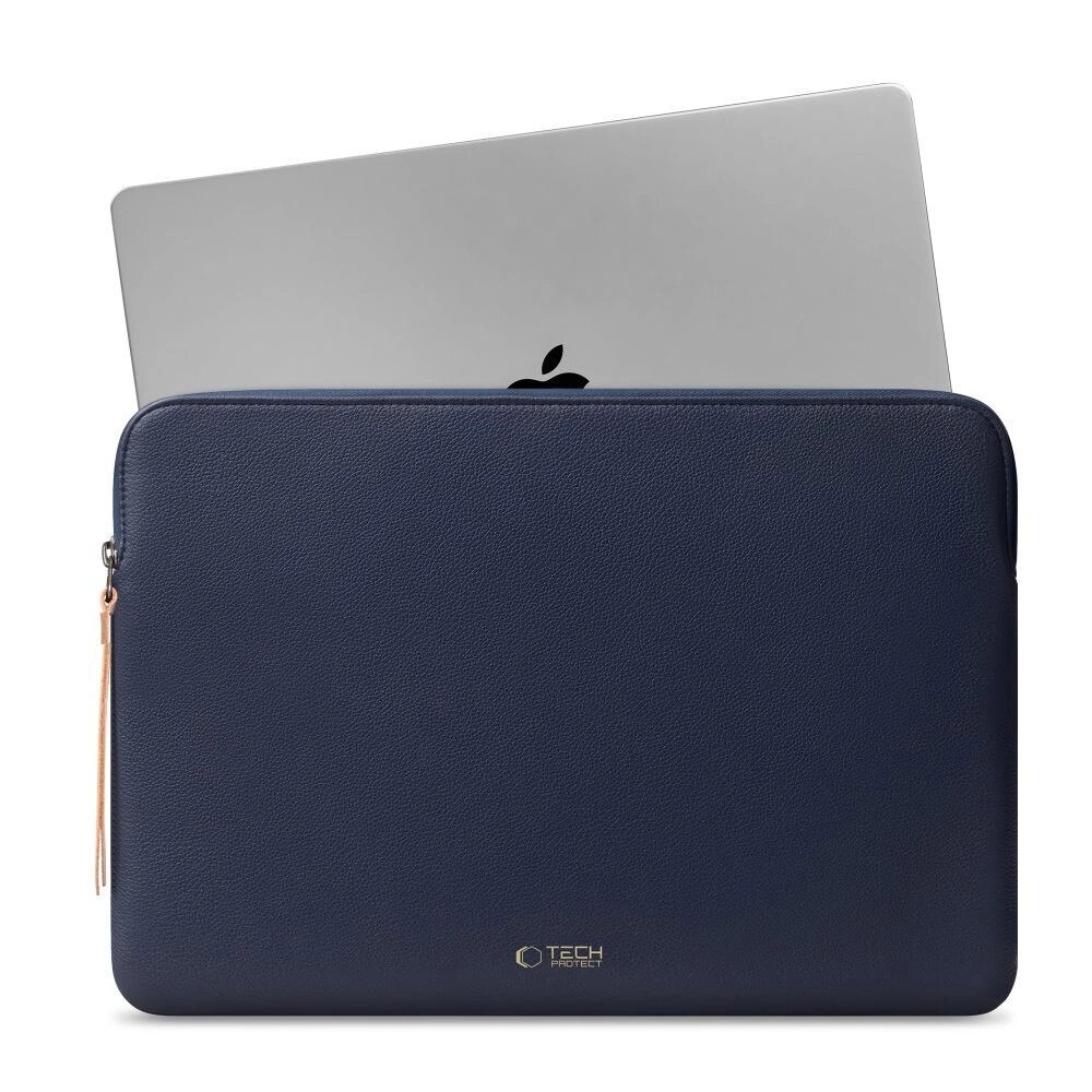Husa laptop Tech-Protect Fleece, 13-14 inch, ecopiele, interior plusat, set 1 buc.