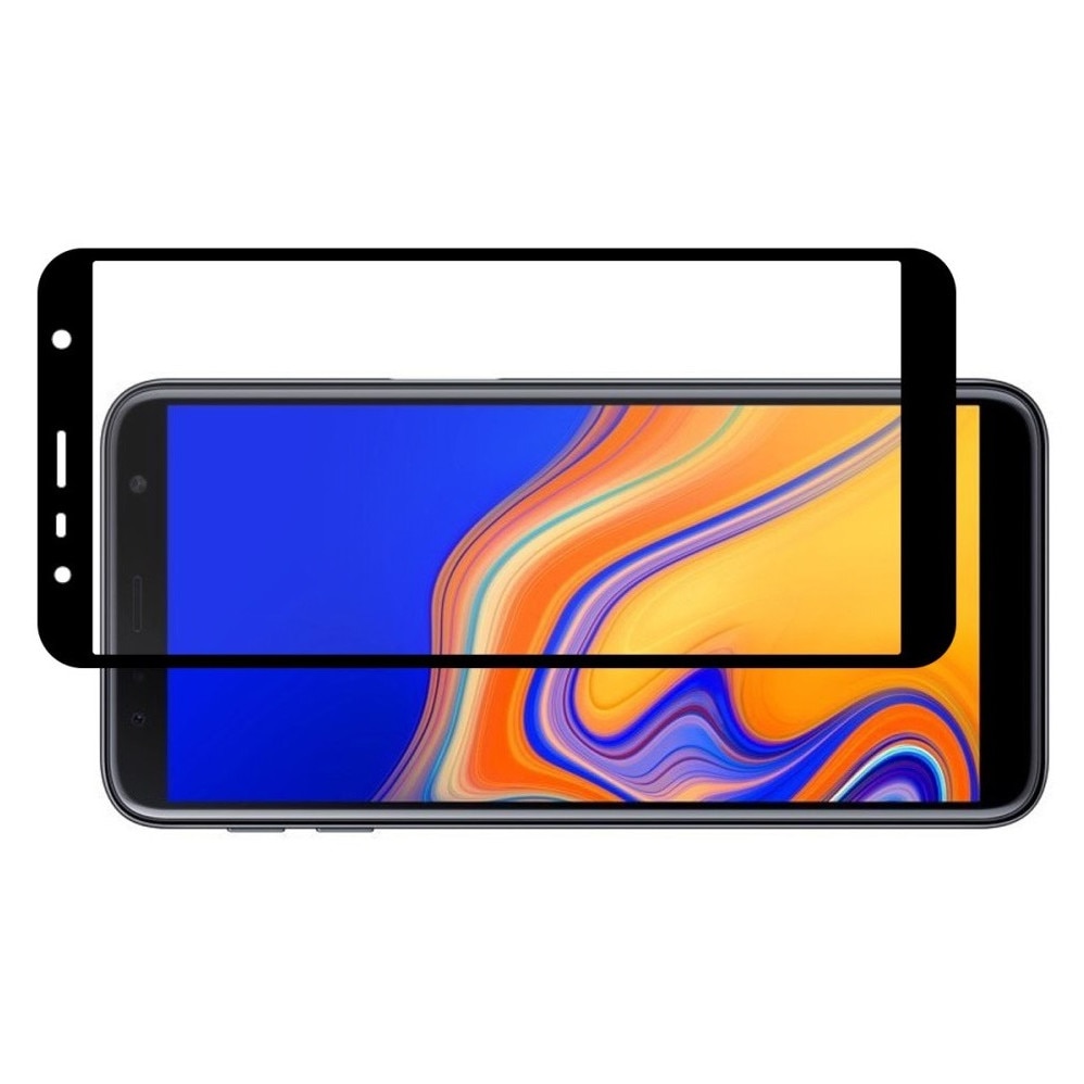 Folie sticla securizata Full Cover Full Glue pentru Samsung Galaxy J4 Plus (2018), Negru
