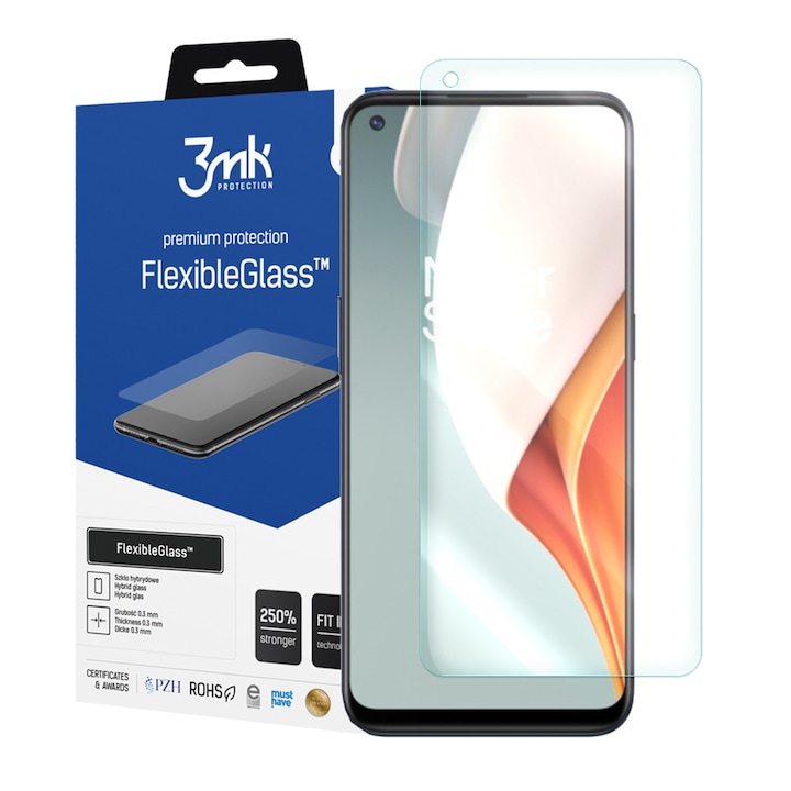 Folie Protectie pentru OnePlus Nord N100, 3MK Flexible Glass, Transparent