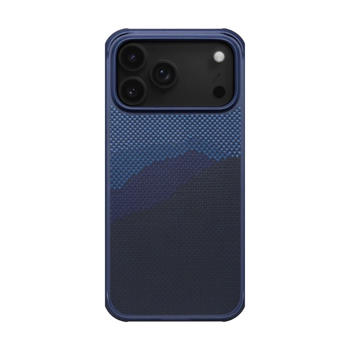 Carcasa Pitaka Aramid ProGuard Over the Horizon compatibila cu iPhone 17 Pro Max, Albastru