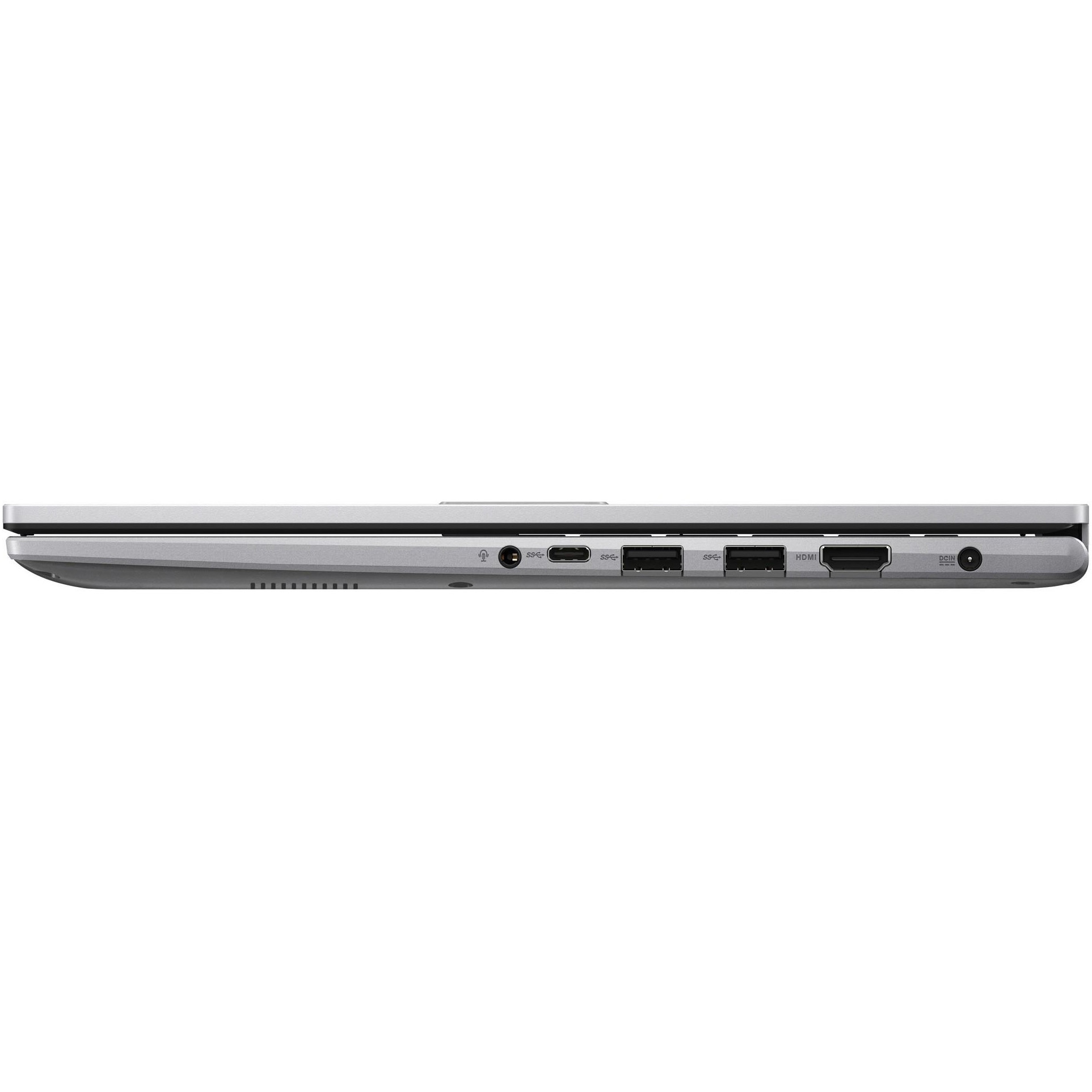 Laptop ASUS Vivobook 15 A1504VA cu procesor Intel® Core™ i3-1315U pana la 4.5GHz, 15.6'', Full HD, IPS, 8GB DDR4 RAM, 512GB SSD, Intel® Graphics, No OS, Cool Silver