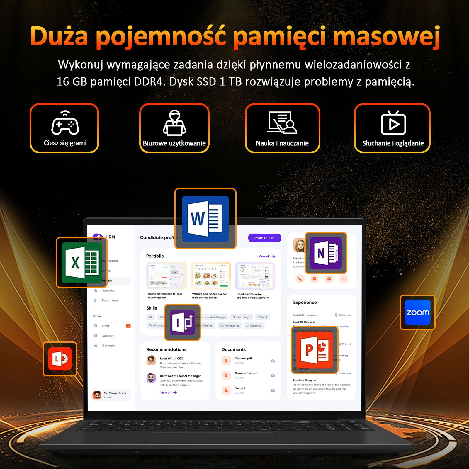 Auusda Laptop 16" Win 11 AMD Ryzen™ 3 3250U, 16Go RAM 1To SSD Pana la 3, 5 GHz, Rotire 180°, WiFi BT4.2, AMD RAdeon™ Graphics, FHD bun si mini port multimedia, Gri