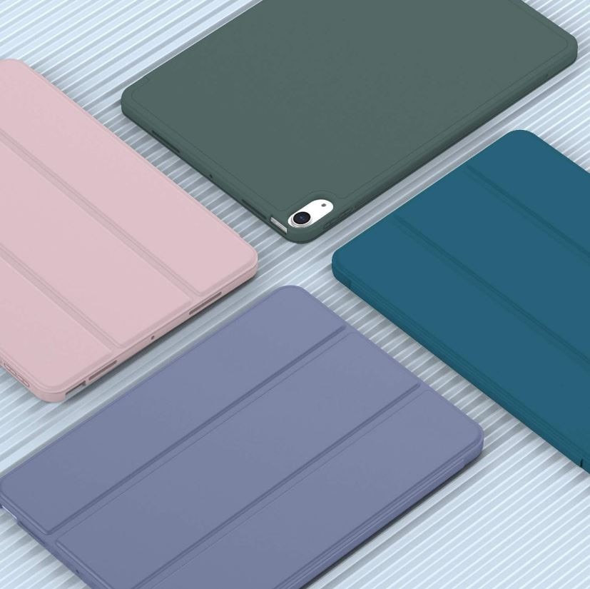 Husa tip Carte cu Suport Pix pentru Apple iPad Mini 6/7, Protectie completa, Pliabila, Albastru