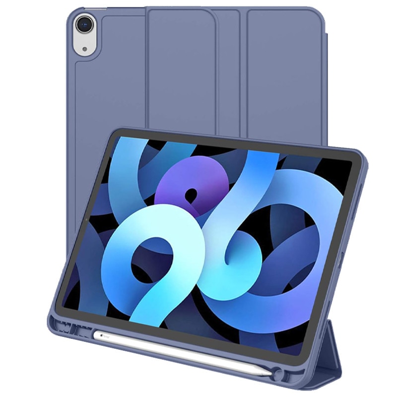 Husa tip Carte cu Suport Pix pentru Apple iPad Mini 6/7, Protectie completa, Pliabila, Albastru