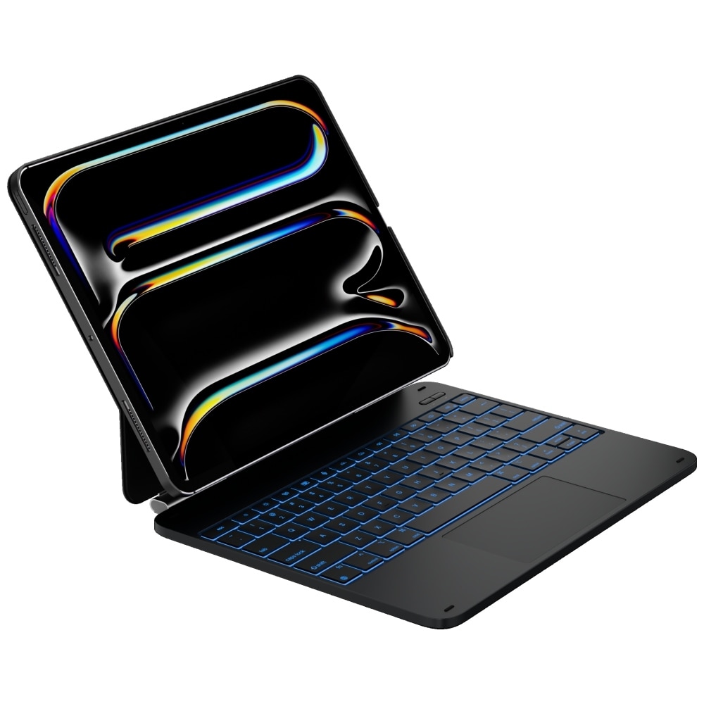 Carcasa cu tastatura Typecase Edge Plus compatibila cu iPad Pro 13 inch 2024 / 2025, Negru