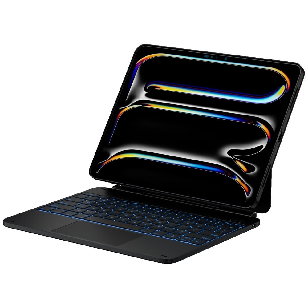 Carcasa cu tastatura Typecase Edge Plus compatibila cu iPad Pro 13 inch 2024 / 2025, Negru