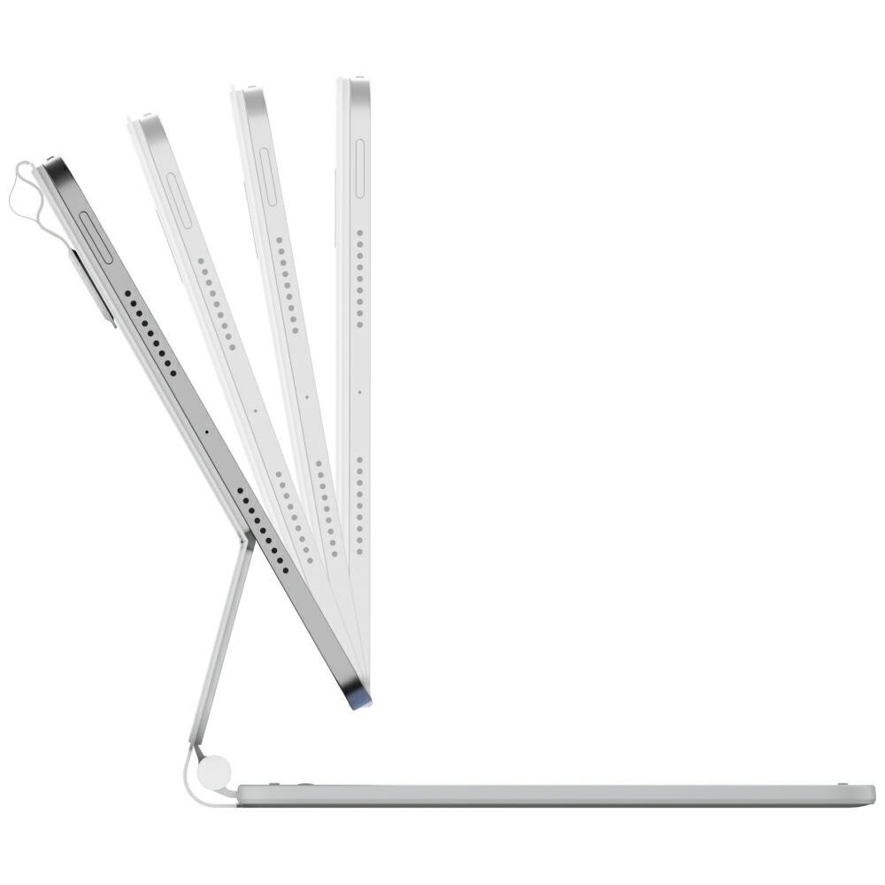 Carcasa cu tastatura Typecase Edge compatibila cu iPad Air 11 inch 2024 / 2025, Alb