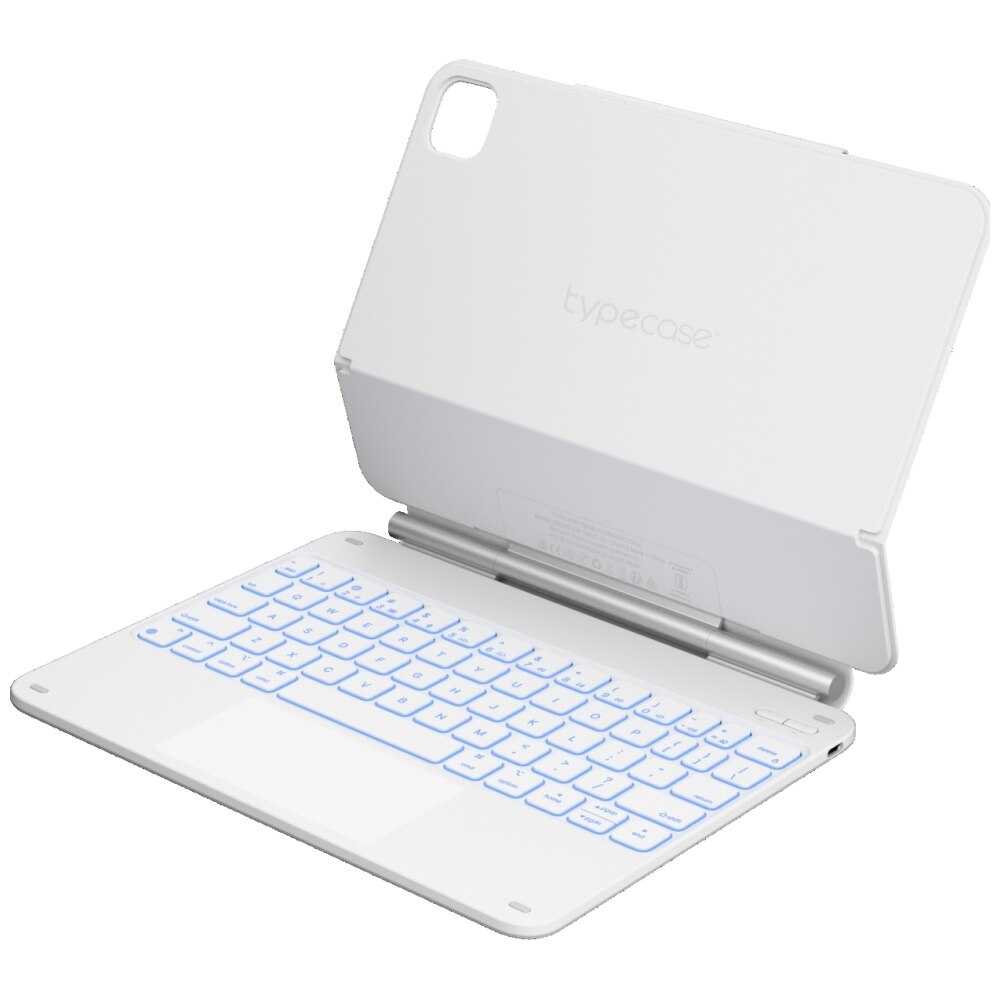 Carcasa cu tastatura Typecase Edge compatibila cu iPad Air 11 inch 2024 / 2025, Alb