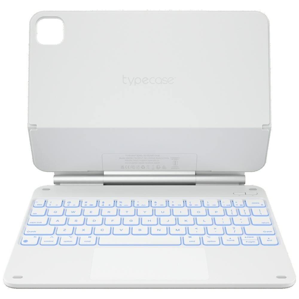 Carcasa cu tastatura Typecase Edge compatibila cu iPad Air 11 inch 2024 / 2025, Alb