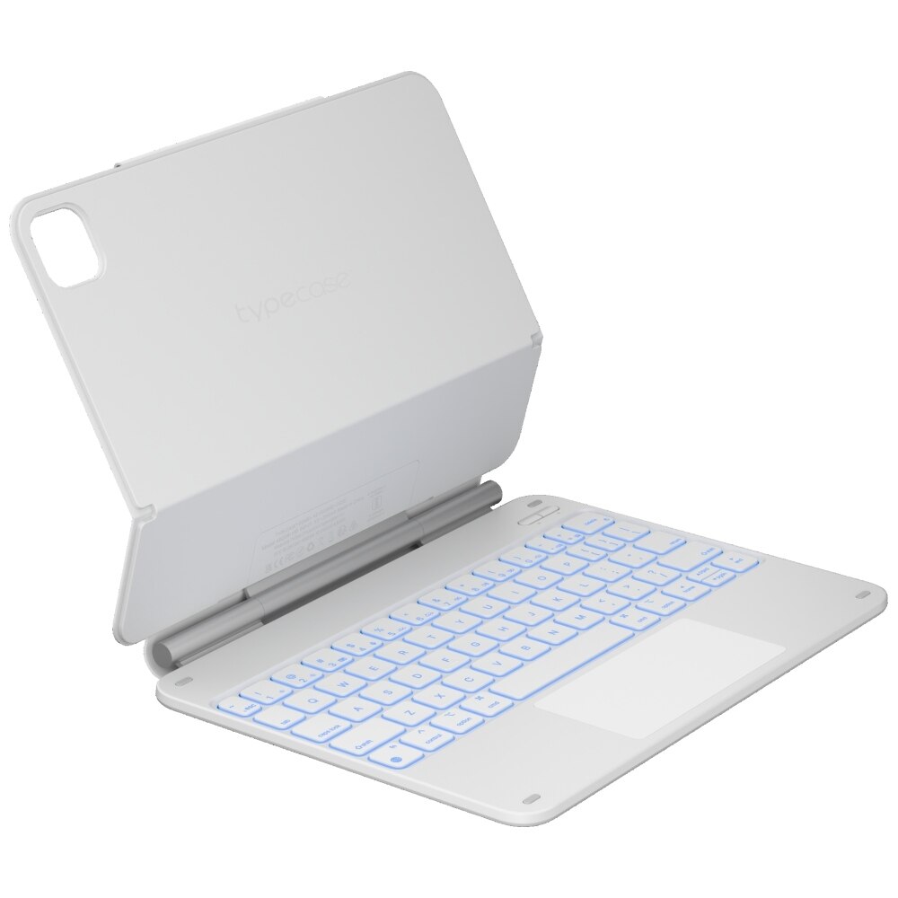 Carcasa cu tastatura Typecase Edge compatibila cu iPad Air 11 inch 2024 / 2025, Alb