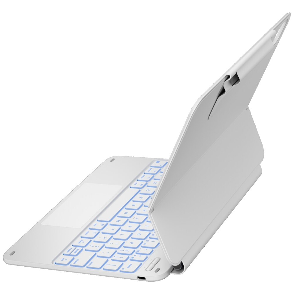 Carcasa cu tastatura Typecase Edge compatibila cu iPad Air 11 inch 2024 / 2025, Alb