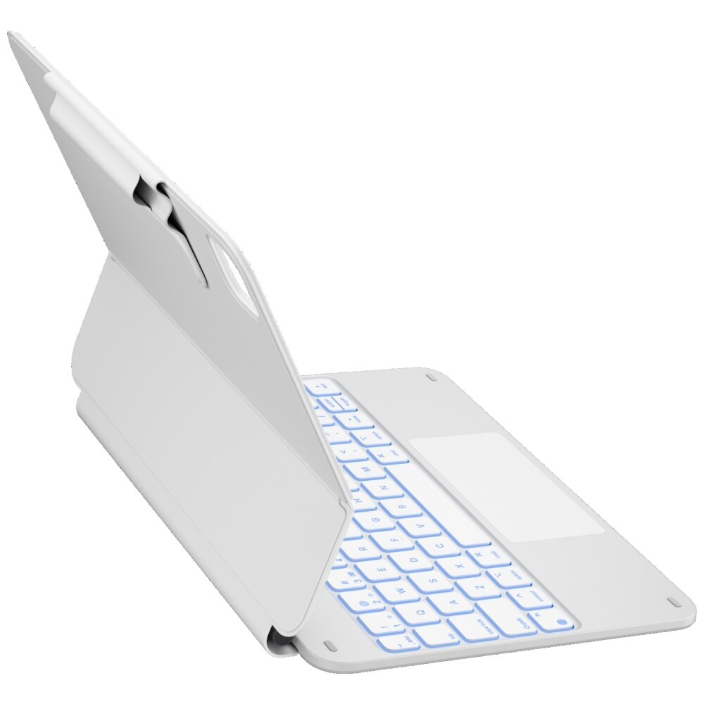 Carcasa cu tastatura Typecase Edge compatibila cu iPad Air 11 inch 2024 / 2025, Alb