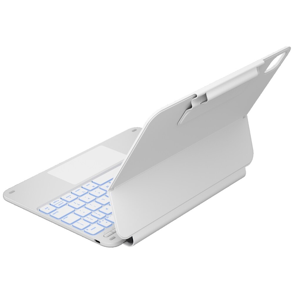 Carcasa cu tastatura Typecase Edge compatibila cu iPad Air 11 inch 2024 / 2025, Alb