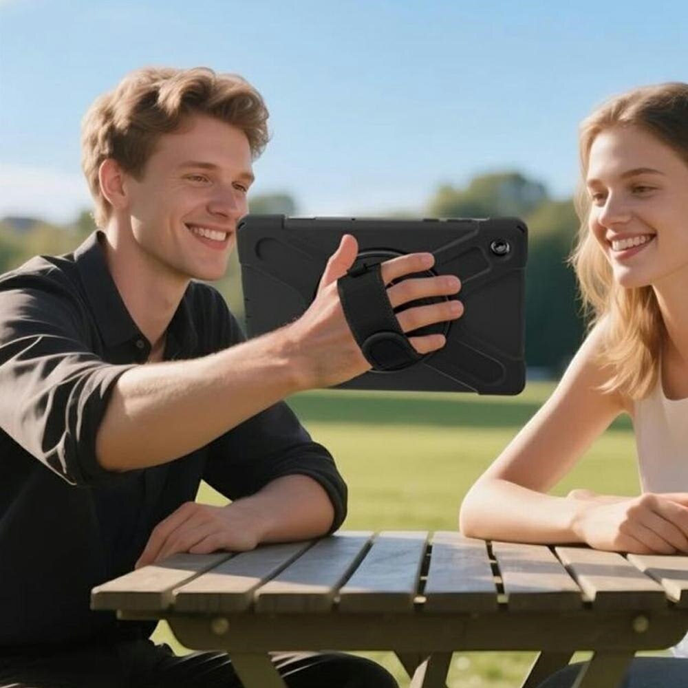 Carcasa 4smarts Rugged Case Grip compatibila cu Samsung Galaxy Tab A11 Plus, 11 inch, Negru