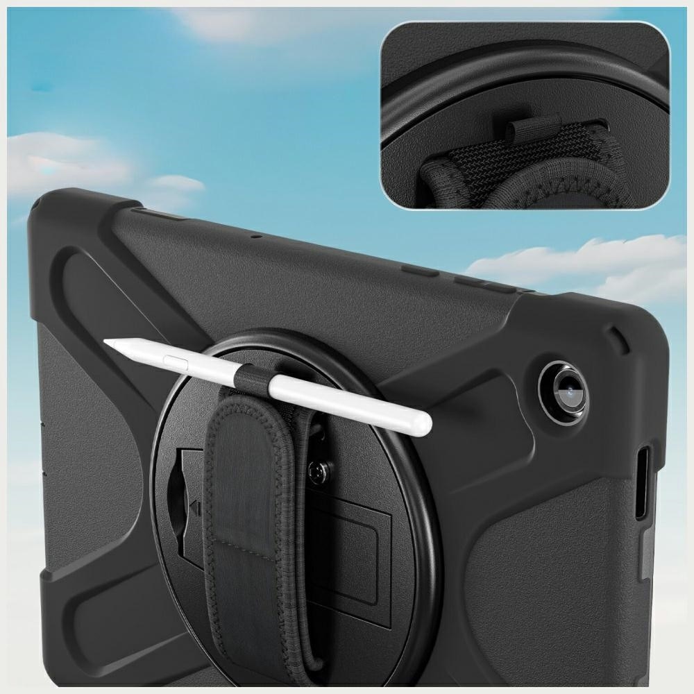 Carcasa 4smarts Rugged Case Grip compatibila cu Samsung Galaxy Tab A11 Plus, 11 inch, Negru