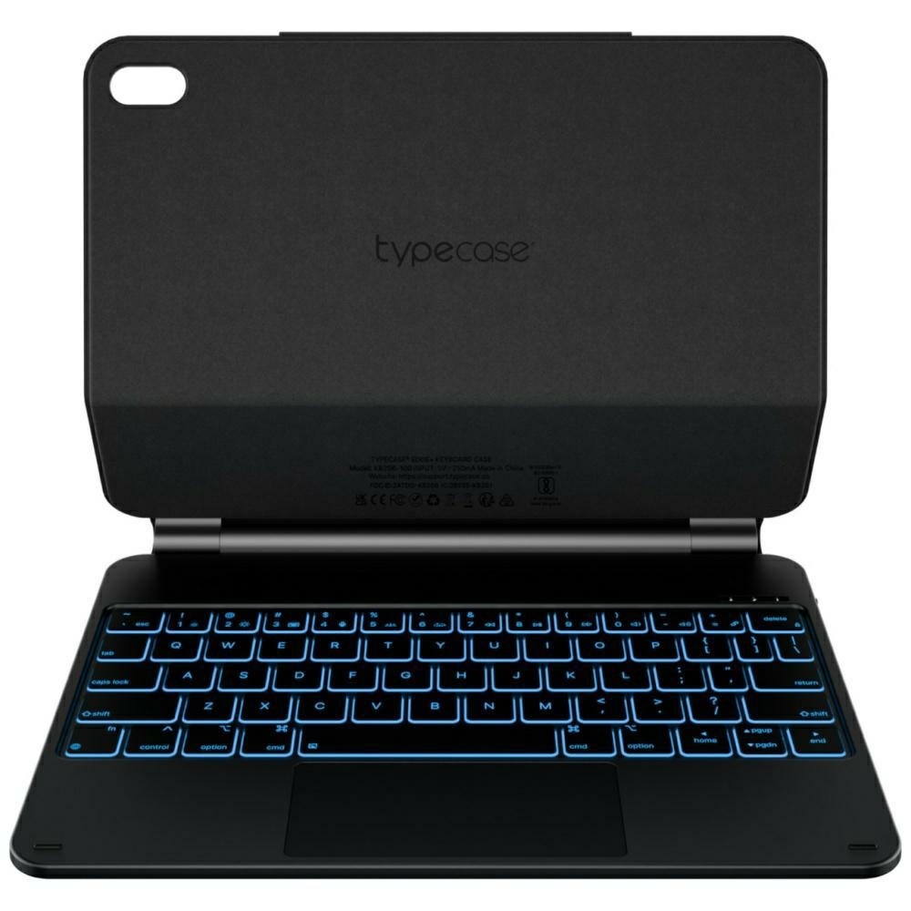 Husa cu tastatura Typecase Edge compatibila cu iPad 10.9 inch 2022 / iPad 11 inch 2025, Negru