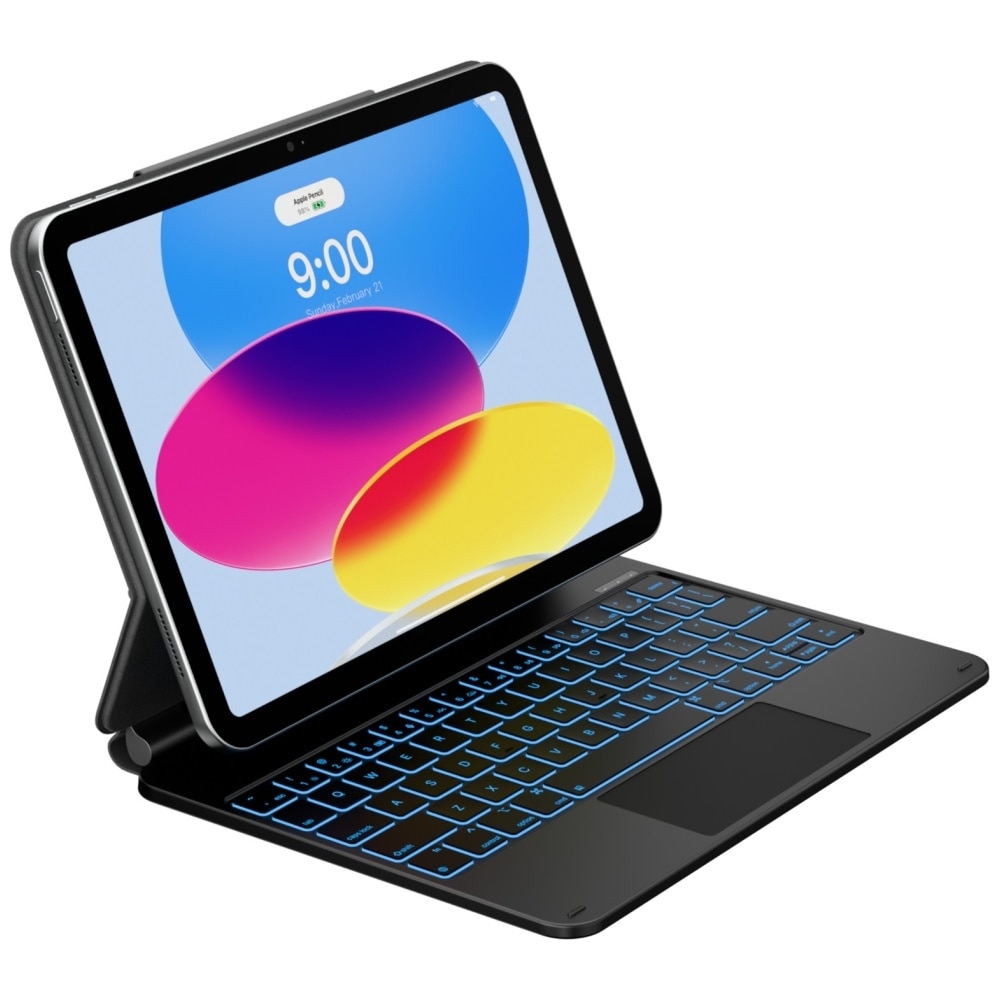 Husa cu tastatura Typecase Edge compatibila cu iPad 10.9 inch 2022 / iPad 11 inch 2025, Negru