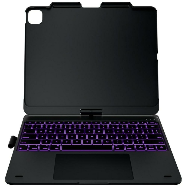 Husa cu tastatura Typecase Flexbook Touch compatibila cu iPad Air 13 inch 2024 / 2025, Negru
