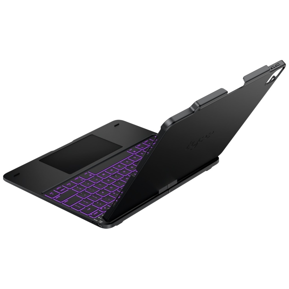 Husa cu tastatura Typecase Flexbook Touch compatibila cu iPad Air 13 inch 2024 / 2025, Negru