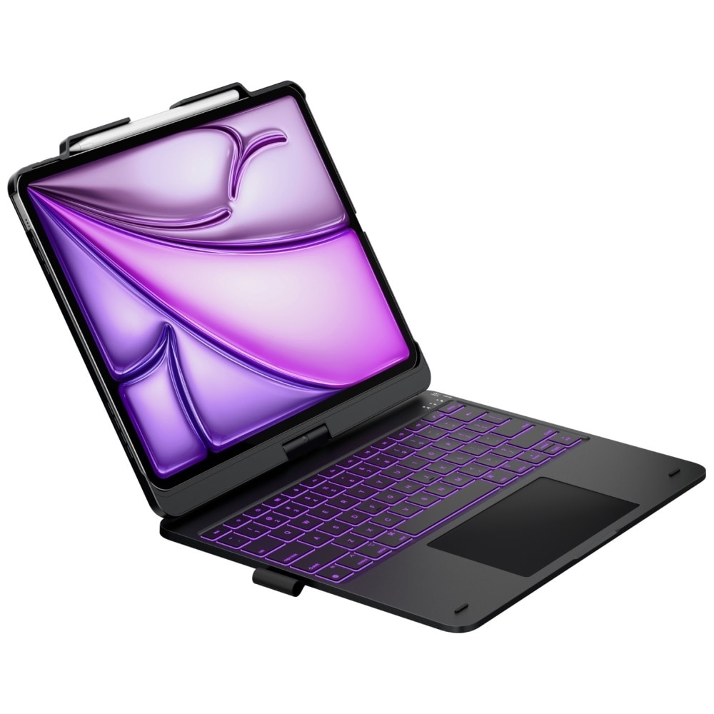 Husa cu tastatura Typecase Flexbook Touch compatibila cu iPad Air 13 inch 2024 / 2025, Negru