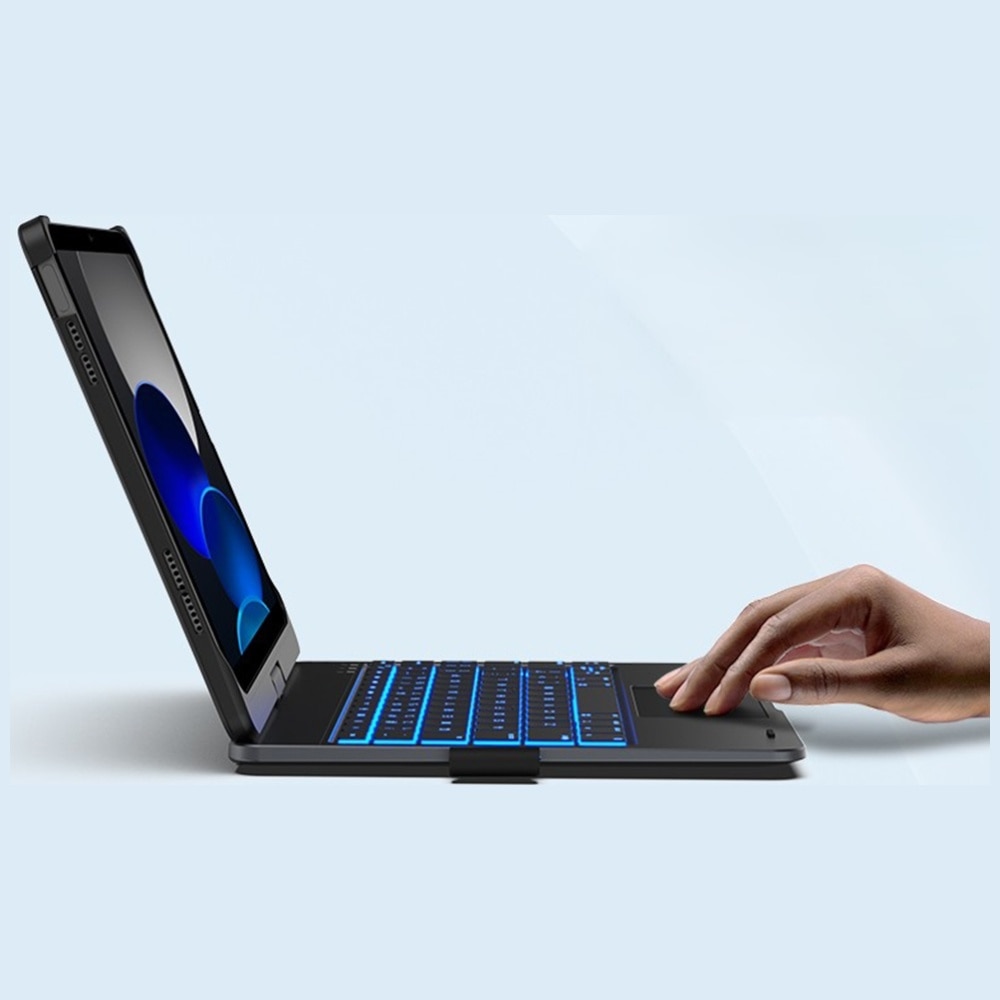 Husa cu tastatura Typecase Flexbook Touch compatibila cu iPad Air 13 inch 2024 / 2025, Negru