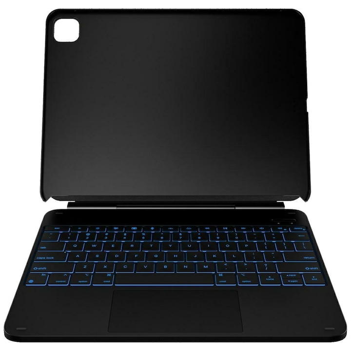 Husa cu tastatura Typecase Edge Plus compatibila cu iPad Air 13 inch 2024 / 2025, Negru
